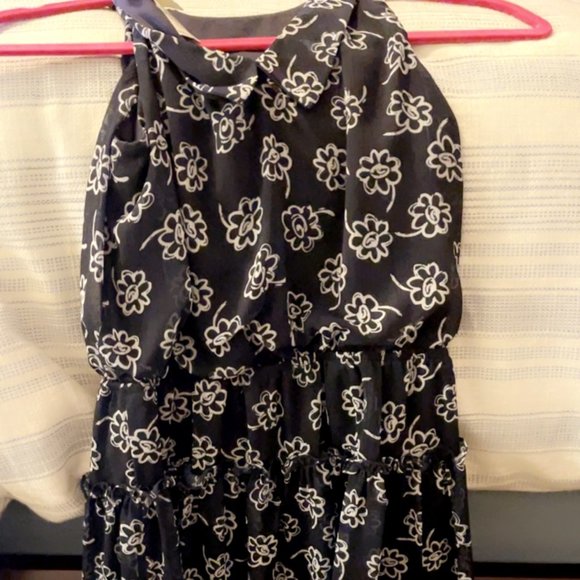 David Charles Navy Dress with White Flowers Size 12 years - Picture 3 of 7